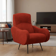 Poltroncina Lasnigo, Poltrona Braccioli Made in Italy, 70x100x98h cm Arancione