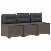 Divano da giardino 3 posti con cuscini in look rattan PP 8011989