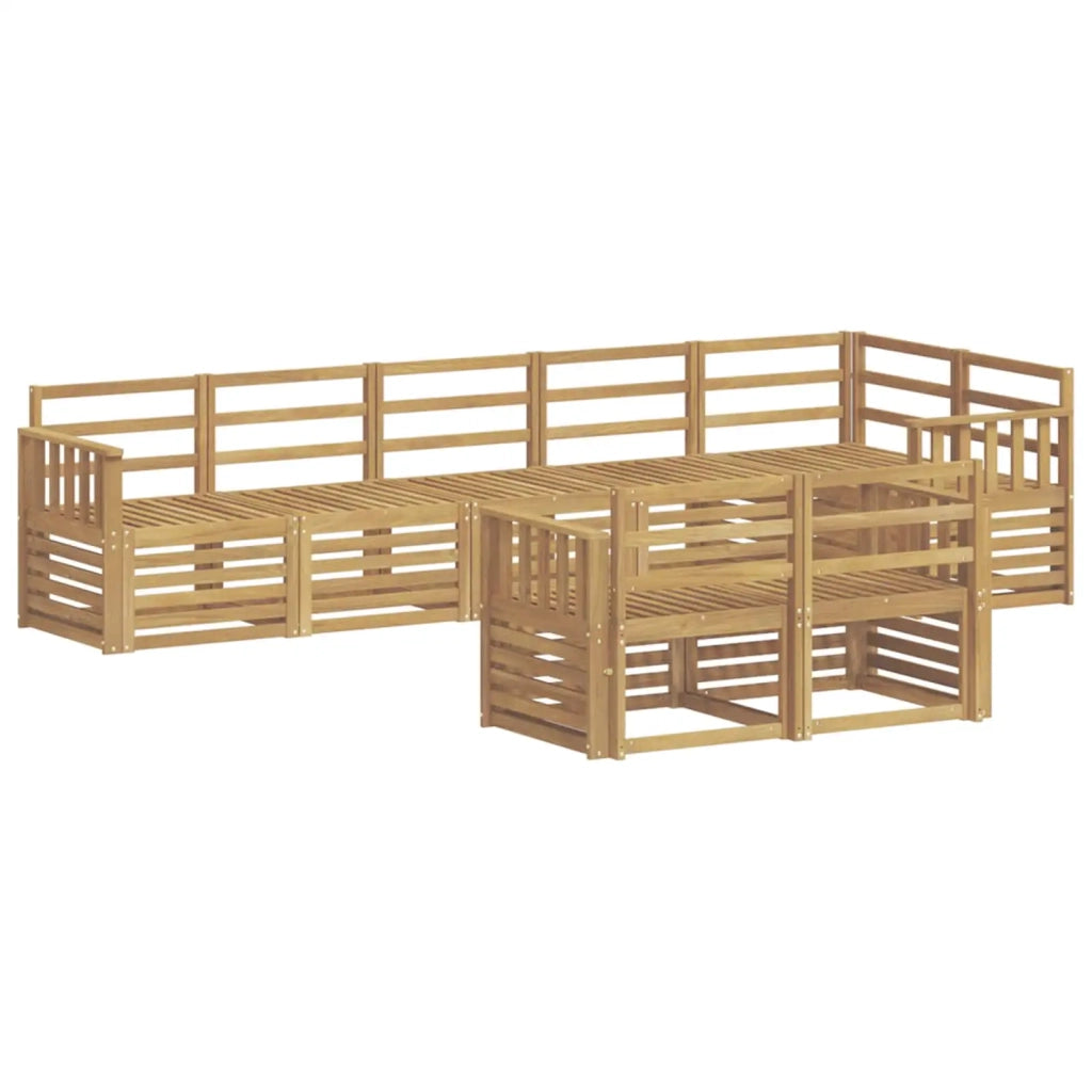 Set di divani da esterno 8 pcs Bianco 306 x 128,5 x 73 cm 3392024