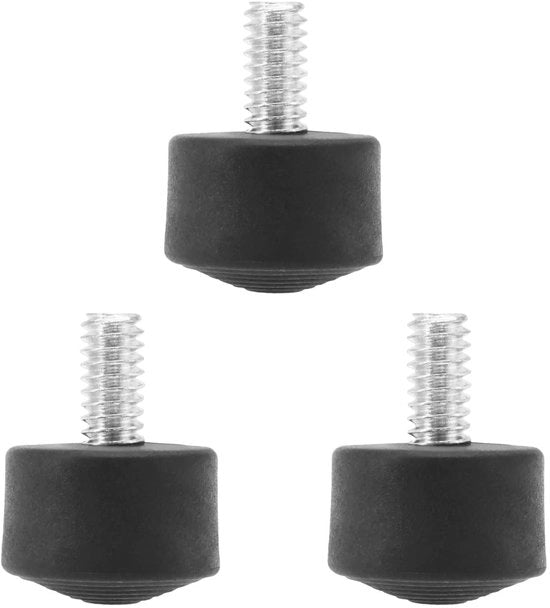 Supporto Antiscivolo per Tripode - 3 Pezzi - Spine di Gomma - Adatto per 1/4 Pollici Cavi - Fotocamera - Materiale Resistente Metallico - Spine per Tripode