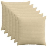 Federa 6 pcs HEERLEN Verde Grigio 60 x 60 cm corduroy 912616