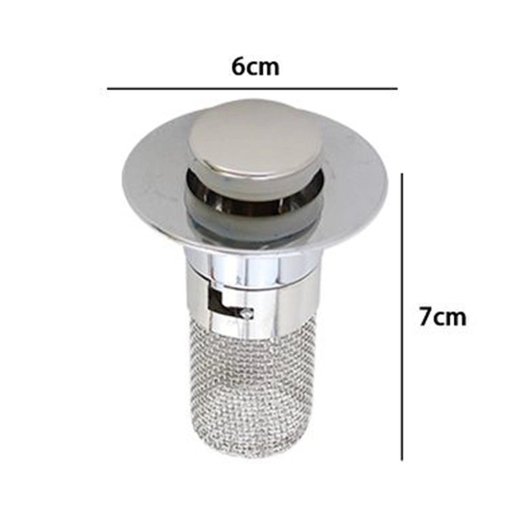 Trade Shop - Tappo Per Lavandino Pop Up Di Scarico Filtro Universale Bagno Cucina Lavabo Lavello 87337 -