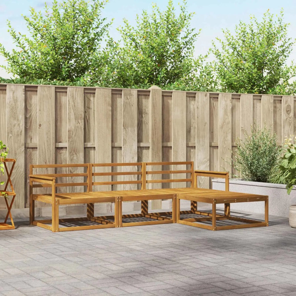 Set di divani da esterno 4 pcs Naturale