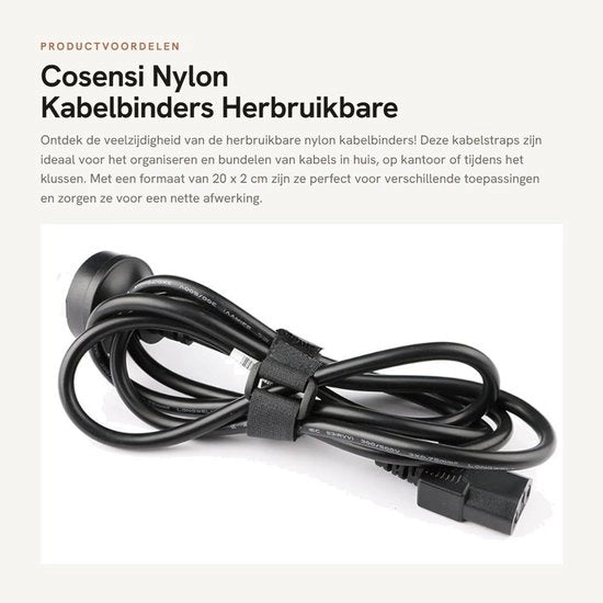 Cablettes in Nylon Rinnegabili 20 Pezzi - 20 x 2 cm - Adattabili - Antiscivolo - Multifunzionali - Leggere