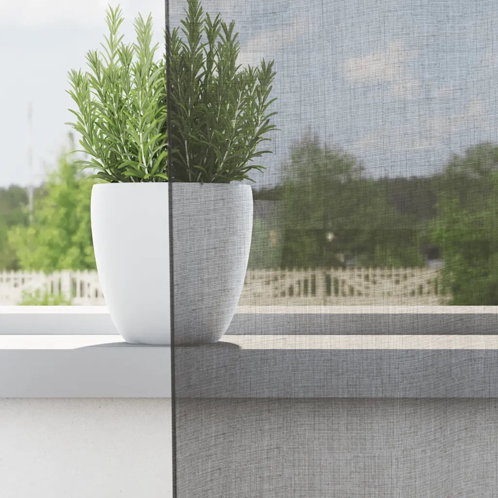 Tende in Voile con Occhielli 2 pz Grigio Scuro 140x140 cm