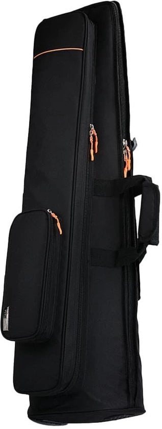 Borsa per trombone tenore, Oxford impermeabile, con rivestimento 16 mm, 2 tasche, borsa per trombone con cinturino, nero