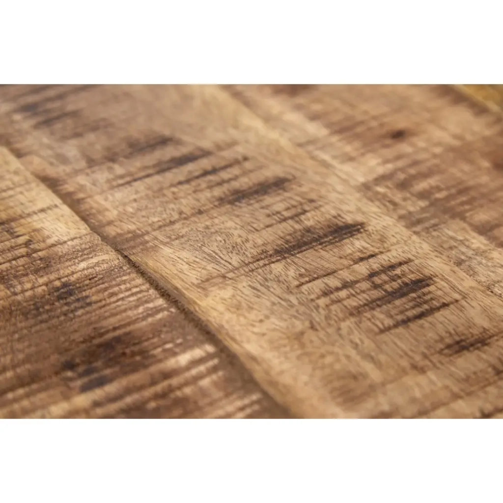 Tavolino quadrato LODEN 70 cm in legno massiccio di mango con cassapanca e 4 cassetti - stile industriale