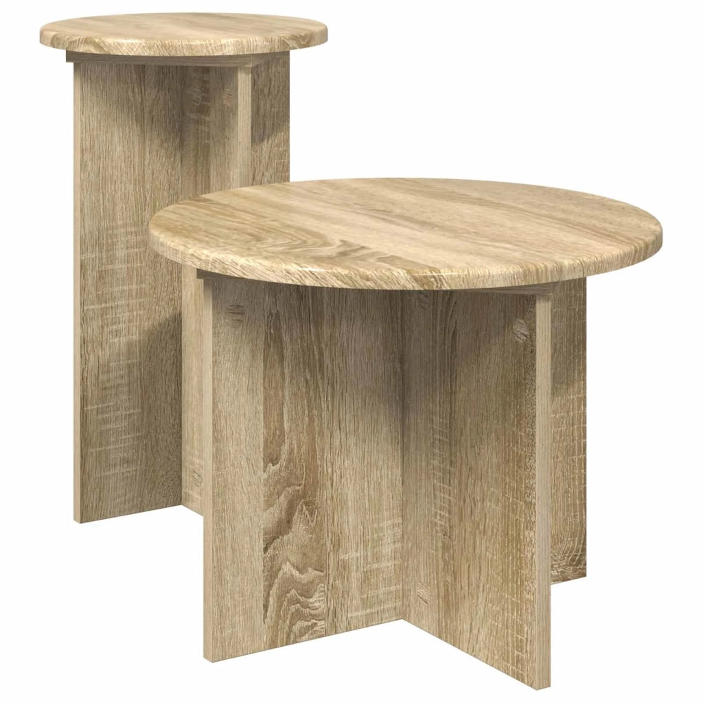 Set tavolini 2 pcs Rovere Sonoma Legno ingegnerizzato 8001030