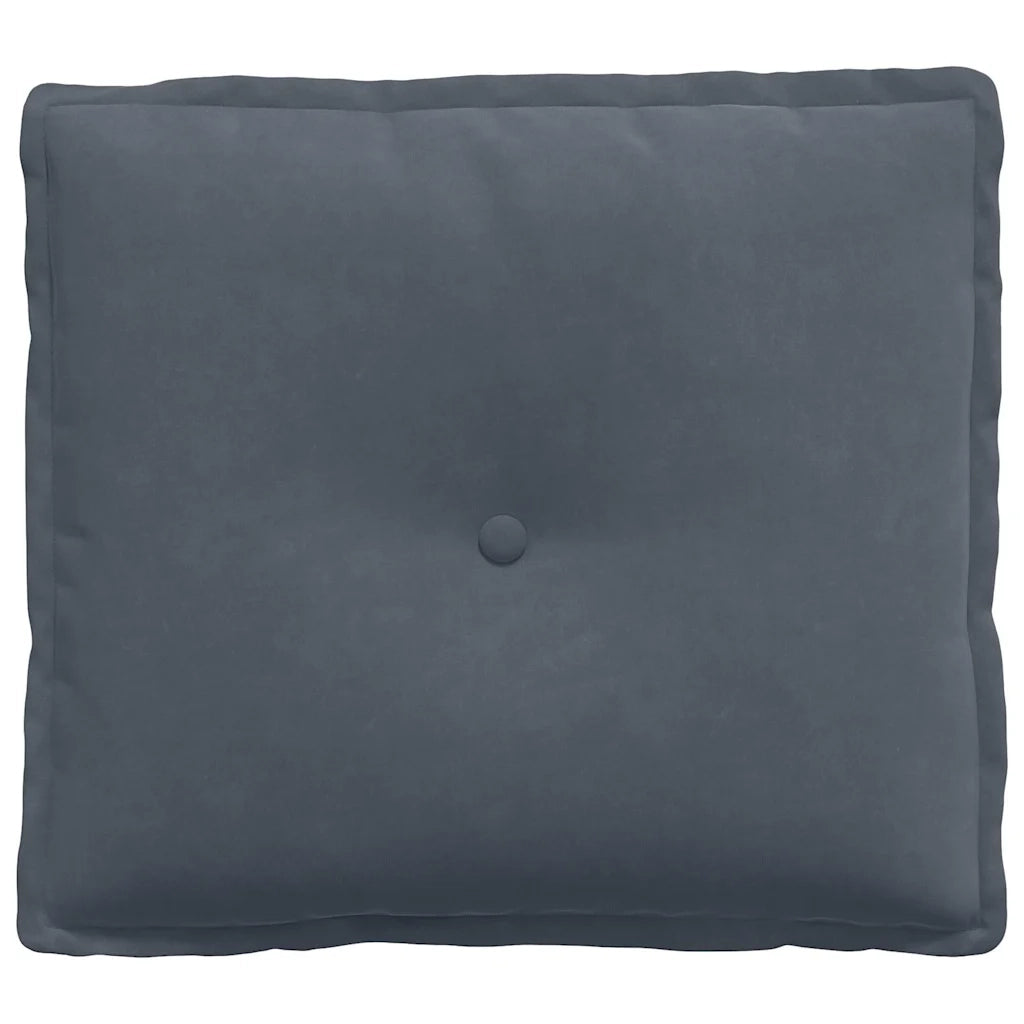 Cuscino per Schiena Grigio scuro 50 x 45 cm Tessuto in Cords 42014633