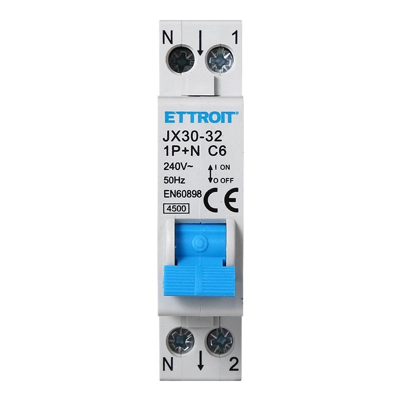 Interruttore Magnetotermico Automatico 1P+N 6A 4500A 220V Salvavita Stotz Occupa 1 Modulo DIN