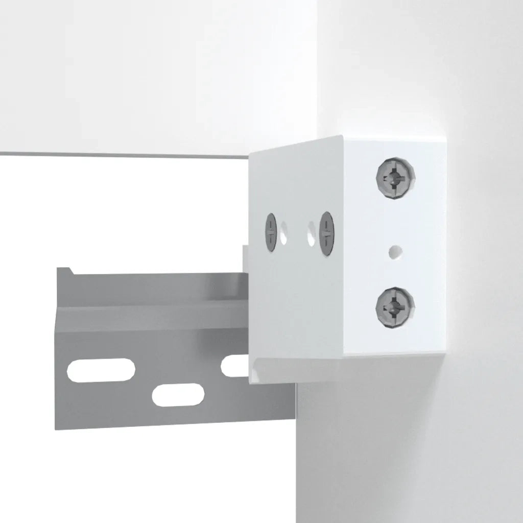 Mobile da Bagno con Specchio Bianco in Legno Multistrato