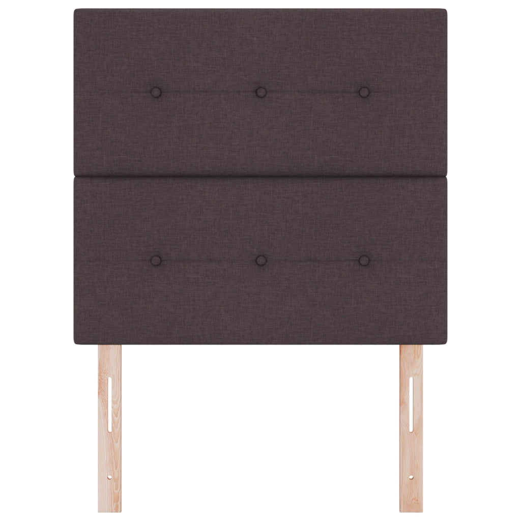 Testiera imbottita  marrone scuro 80 cm in tessuto