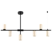 Lampada a sospensione moderna SAUR Alfa nero oro 6xGU10 10W