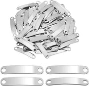 Connettori 100 pezzi - Hangers curvi rettangolari - Acciaio inossidabile - Connettori a stampo - Creazione di gioielli - 3 mm di diametro