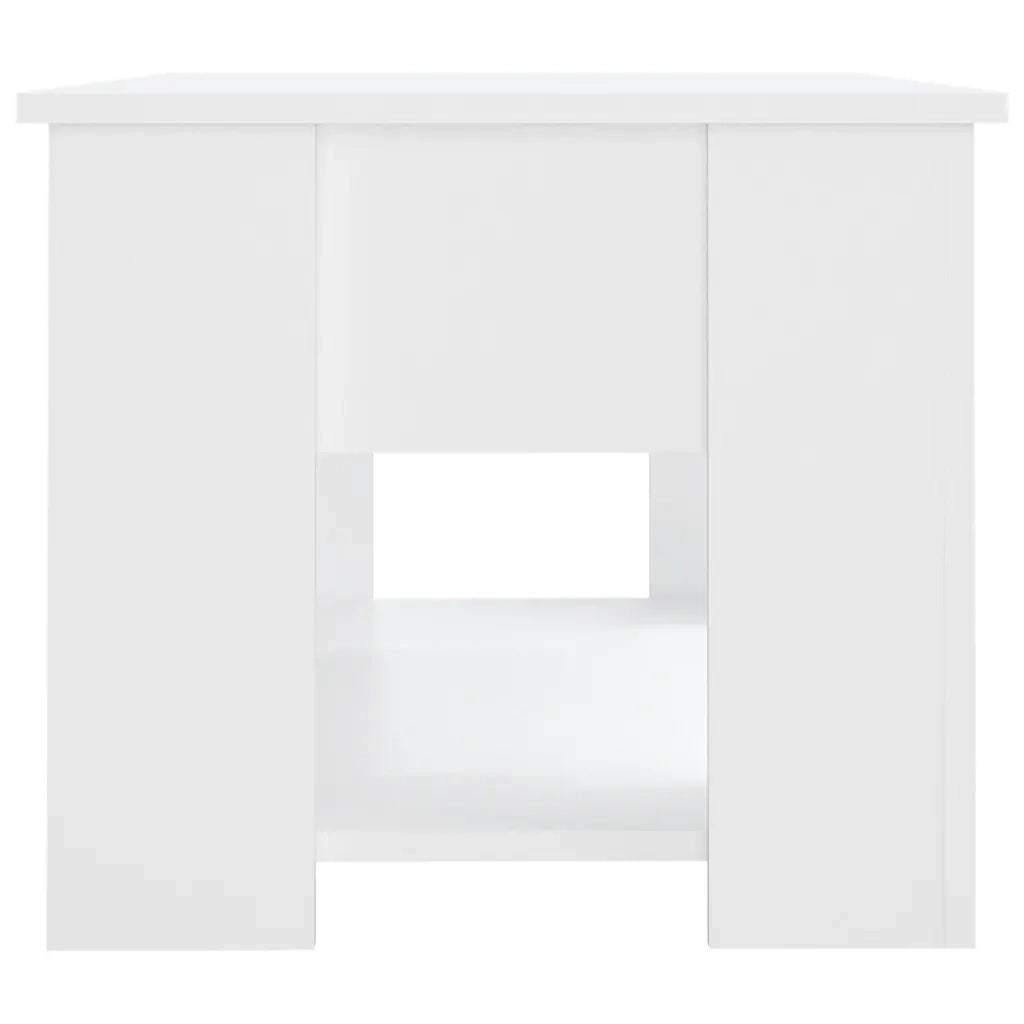 Tavolino da Salotto Bianco 79x49x41 cm in Legno Multistrato 809710