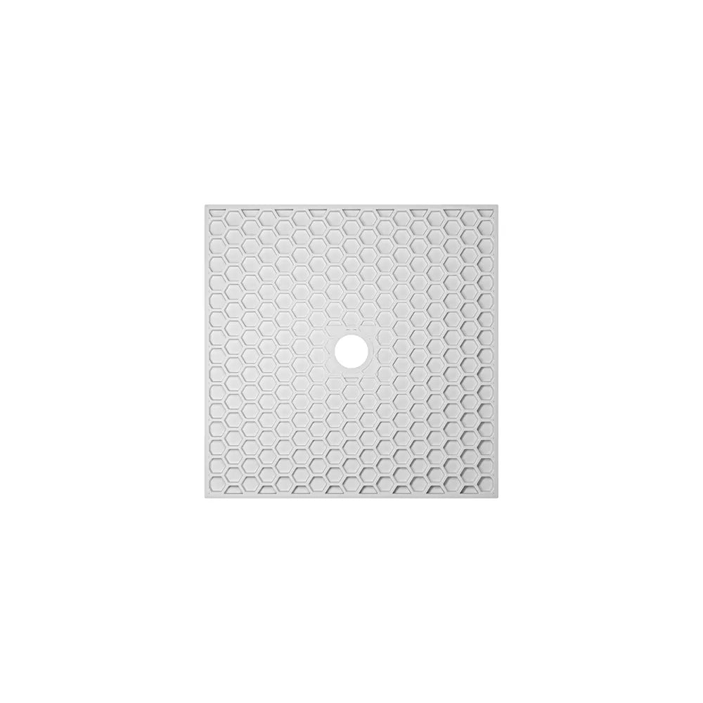 Piatto doccia quadrato 70x70 cm in marmoresina bianco effetto pietra h3 cm | Milos