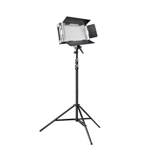 Luce a pannello LED 500 per fotografia con stativo per luci, Faro fotografico dimmerabile con display LCD e touchscreen, per foto e video professionali