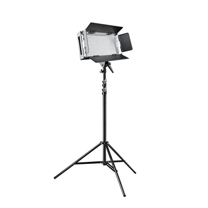 Luce a pannello LED 500 per fotografia con stativo per luci, Faro fotografico dimmerabile con display LCD e touchscreen, per foto e video professionali