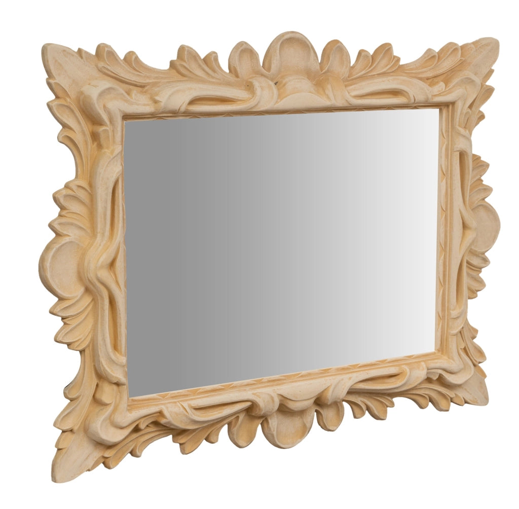 Biscottini SPECCHIERA DA PARETE IN LEGNO FINITURA GREZZA MADE IN ITALY realizzata Offerta