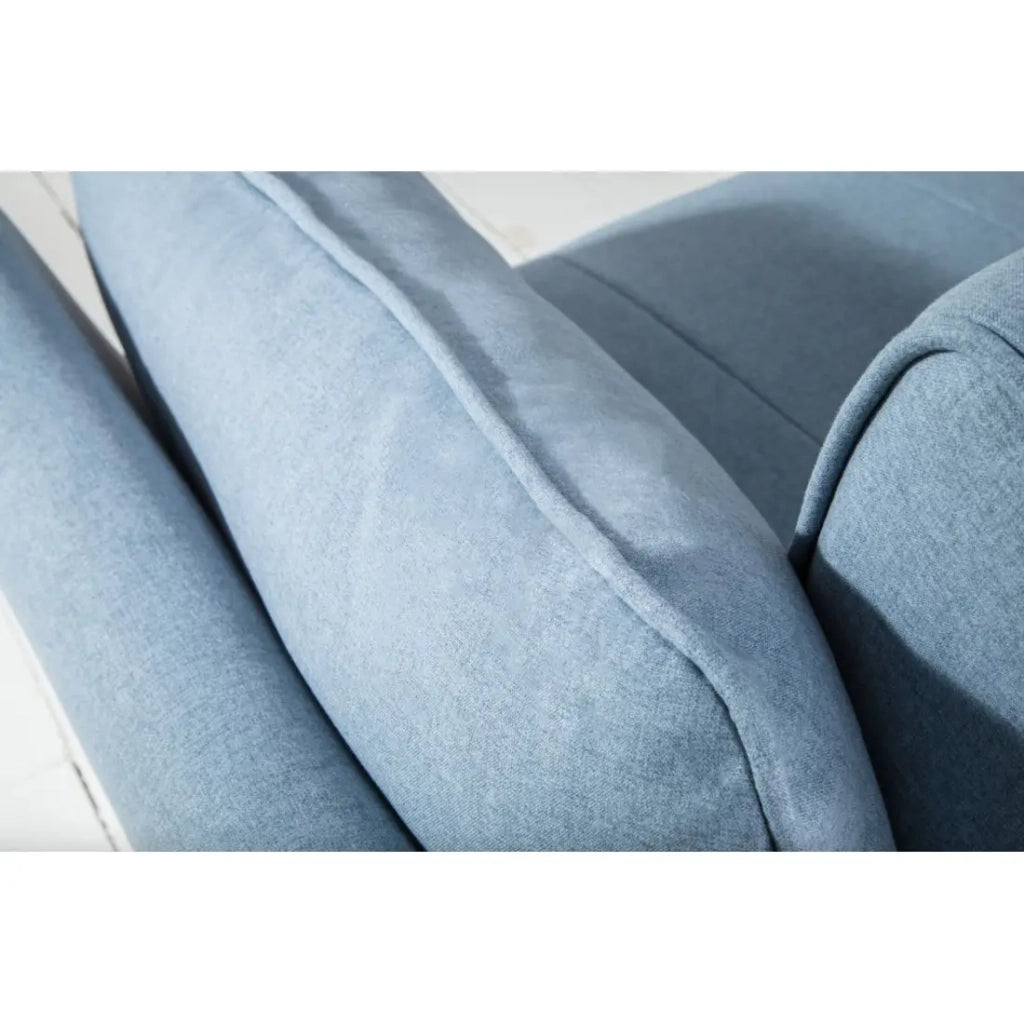 Divano dritto DANNA azzurro chiaro – Divano scandinavo trasformabile in tessuto