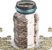 Spazzola per monete digitale - Con contatore di monete - Spazzola per monete elettrica - Translucida - Spazzola per monete per bambini e bambine - Adatta per monete Euro - Capacità fino a 1000 monete.
