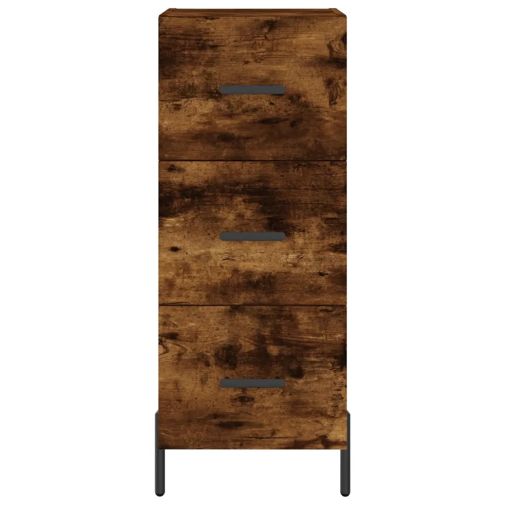 Credenza Rovere Fumo 34,5x34x90 cm in Legno Multistrato 828617