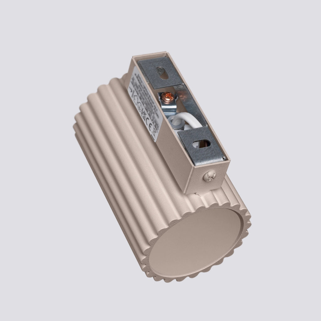 Applique GRAVIO taupe tubo scanalato 10cm GU10 su/giù