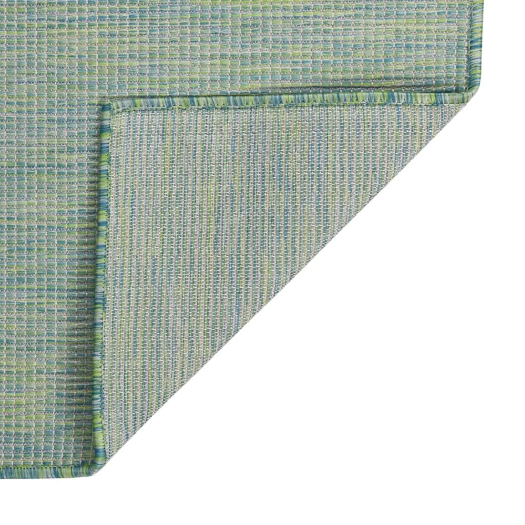Tappeto da Esterni a Tessitura Piatta 100x200 cm Turchese 340801