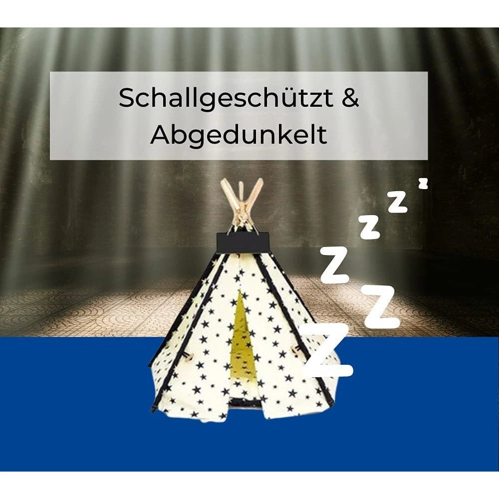 Trade Shop - Tenda Per Cani Gatti Animali Domestici Tepee Cuscino Cestino Lavabile 60x60x90cm -