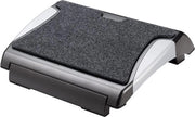 Sostegno per Piedi con Telaio - Nero-Argento, Sostegno per Piedi Ergonomico KF20075