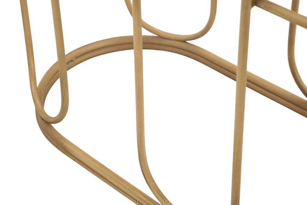 Consolle in metallo e legno naturale 110x32x77cm Samui