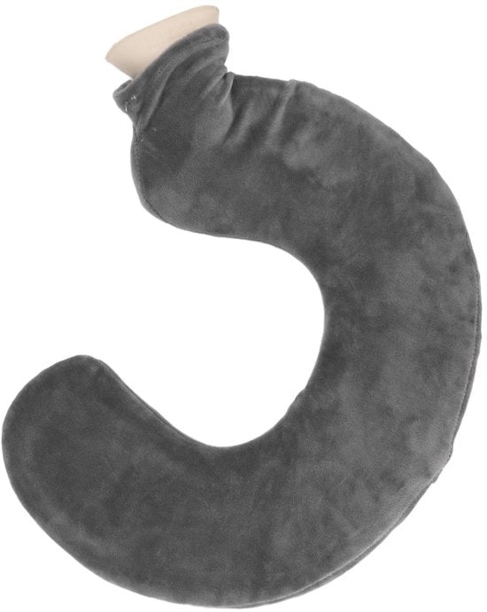 Sac per acqua calda a forma di U - Tasabile con rivestimento in tessuto - Gomma resistente all'usura - Labbro impermeabile - Bocca ampia - Ideale per le notti fredde - Sac per acqua calda