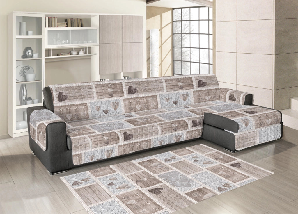 Tappeto Antiscivolo In Stampa Digitale Linea Pensieri Delicati Dis. Shabby Love - 152x230 - Beige