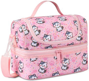 Borsa di Picnic per Bambini, Borsa Isolante per Ragazzi con Due Compartimenti e Cinturino con Fermo-Fermo e Spalla Regolabile Impermeabile Borsa di Picnic per Bambini