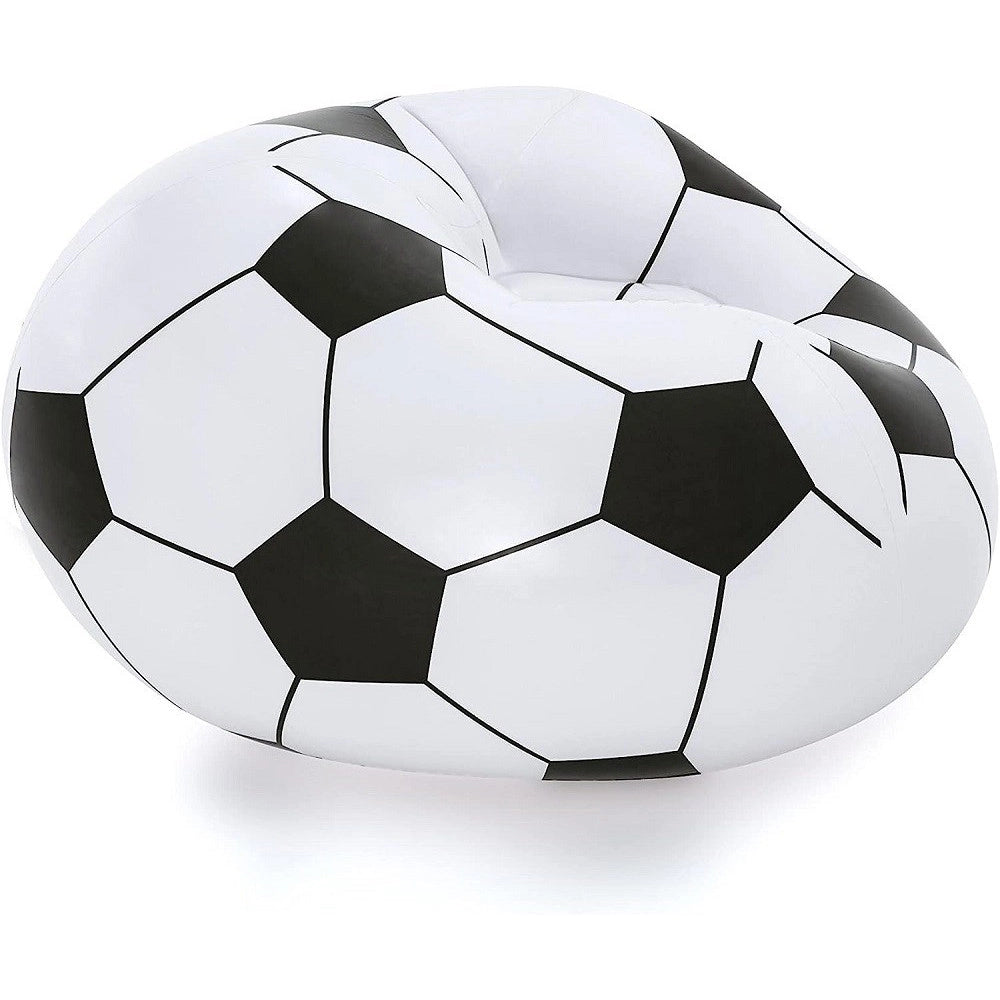 Trade Shop - Poltrona Gonfiabile Pallone Da Calcio Poltroncina Soccer 114x112x66cm Sedia 75010 -