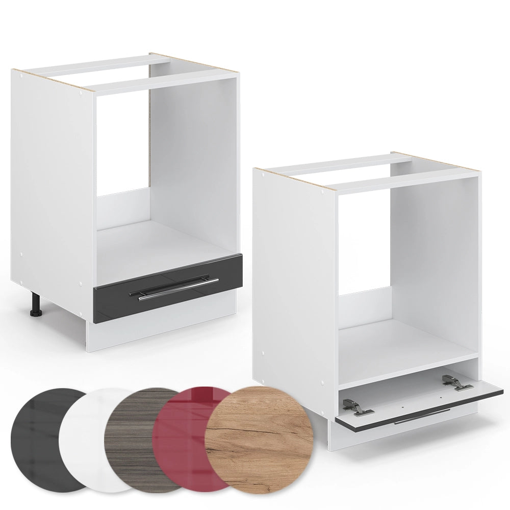 Vicco Mobile per forno da incasso Antracite lucido 60 cm senza piano di lavoro