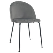 Marvin Sedia in Velluto e Oro Oslo da Sala Pranzo Con Gambe Metallo Dorate Seduta Imbottita Sedie Poltron Grigio/1 Sedia