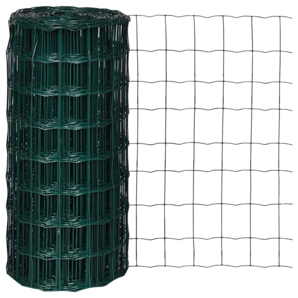 Recinzione Europea in Acciaio 25 x 0,8 m Verde 140578