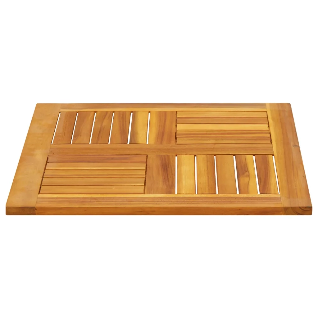 vidaXL Piano per Tavolo 60x60x2 cm Quadrato Legno Massello di Acacia