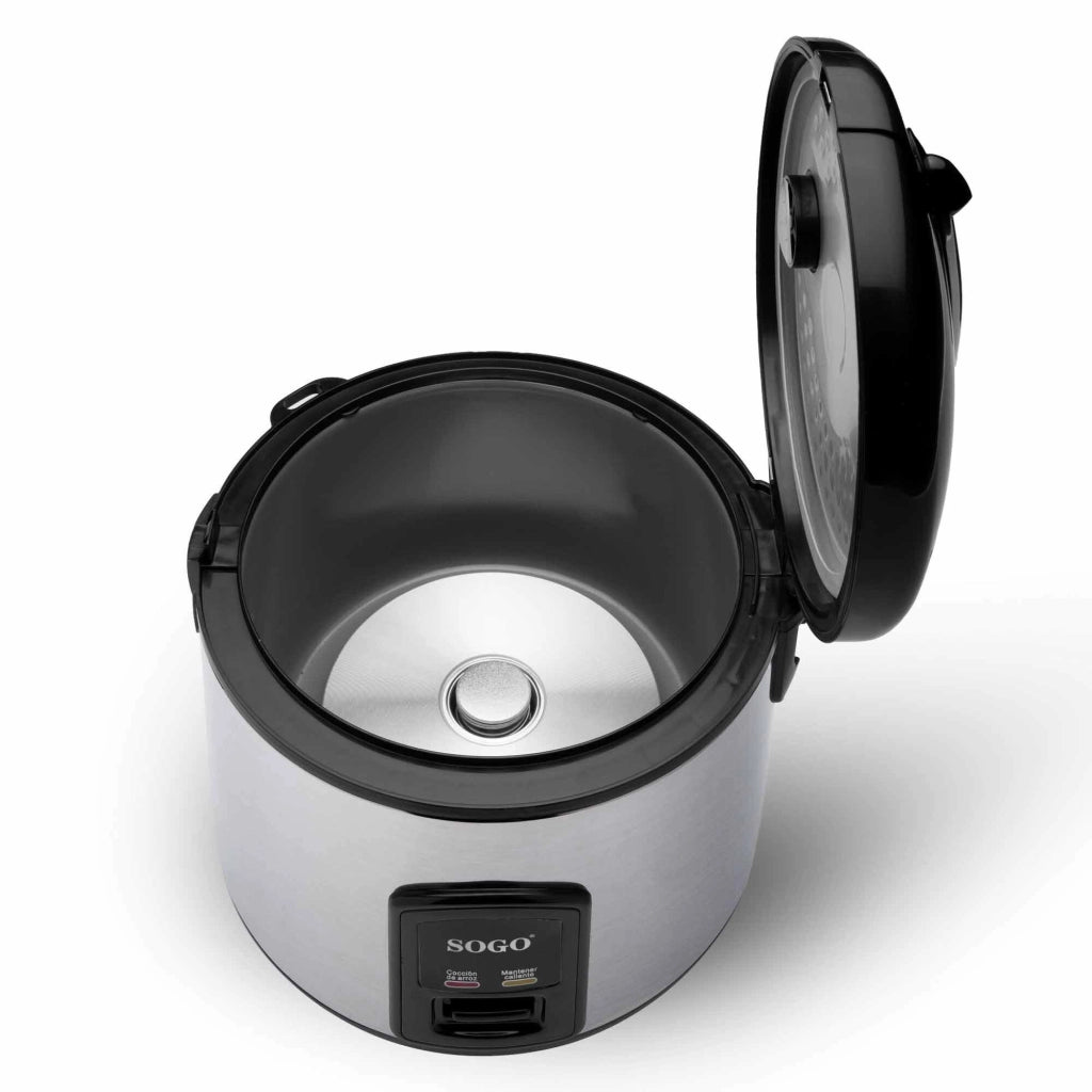 Cuociriso elettrico 1,8L acciaio inox, rivestimento antiaderente, cottura a vapore 700W cucina - SOGO