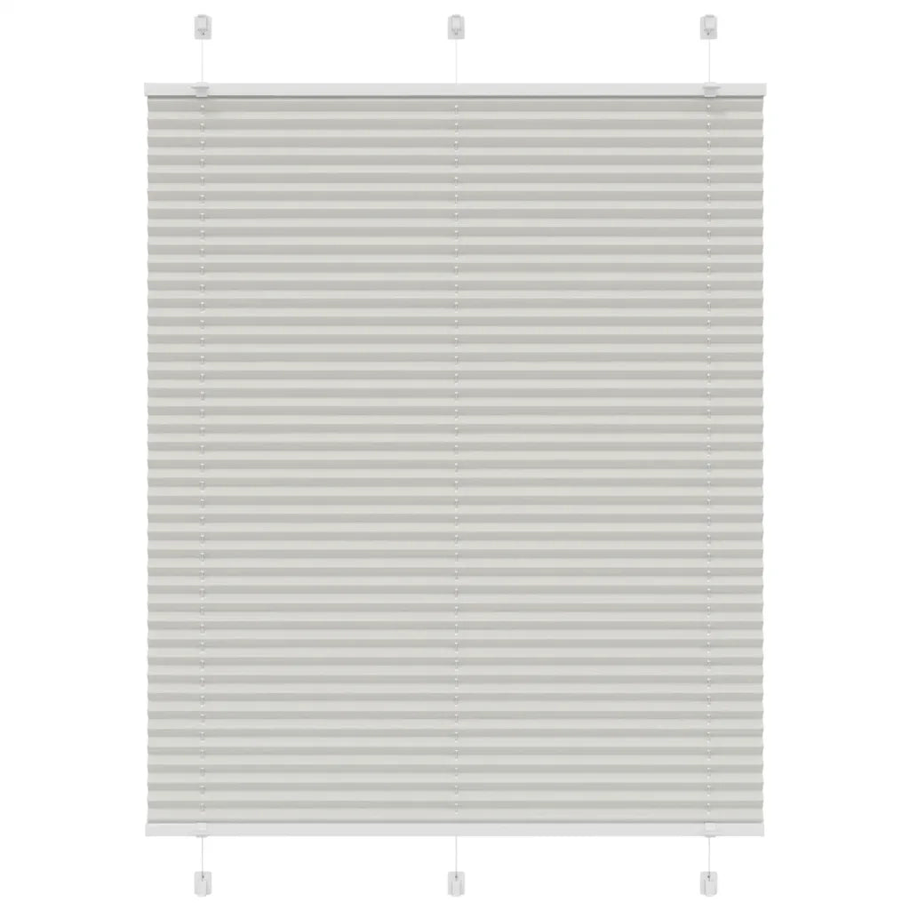 Tenda Plissettata Grigio Chiaro 110x100 cm Larghezza Tessuto