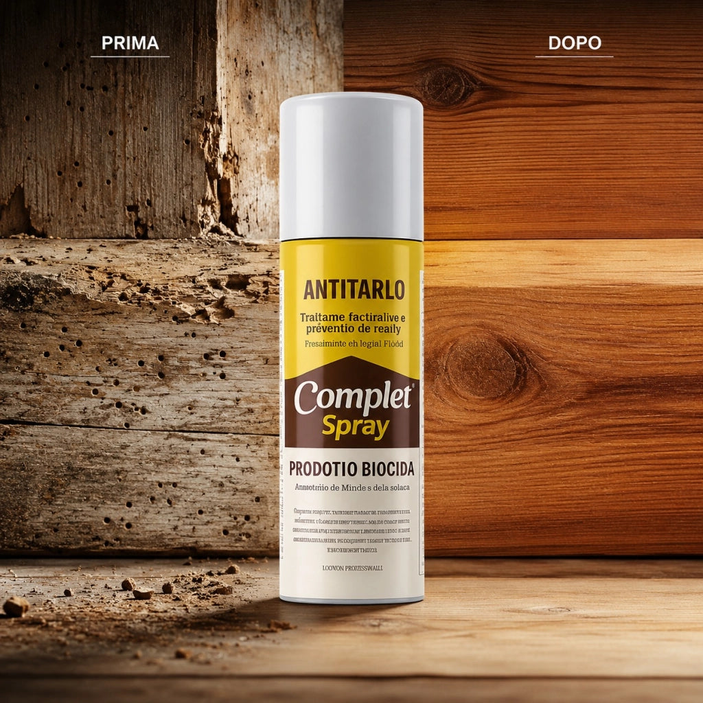 Complet antitarlo spray fungicida per legno inodore e incolore da 200 ml