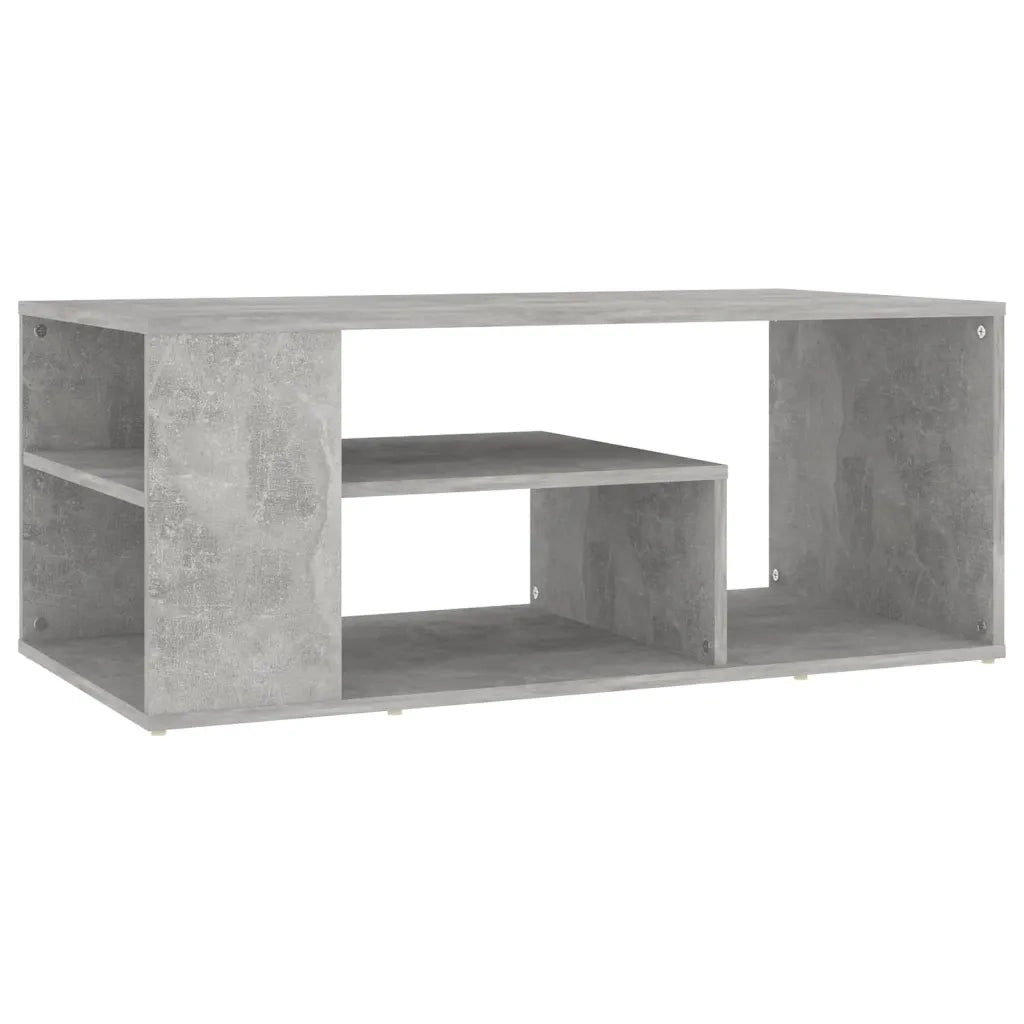 Tavolino Salotto-Tavolino da soggiorno-Tavolo Grigio Cemento 100x50x40 cm Legno Multistrato