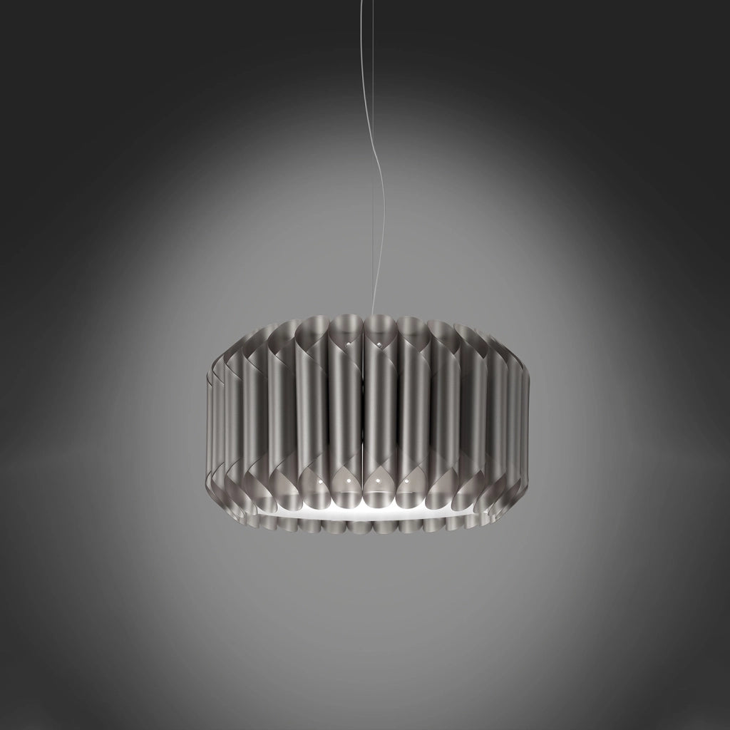 Sospensione Moderna Louise Polilux ® Argento E Metallo Cromo 1 Luce E27