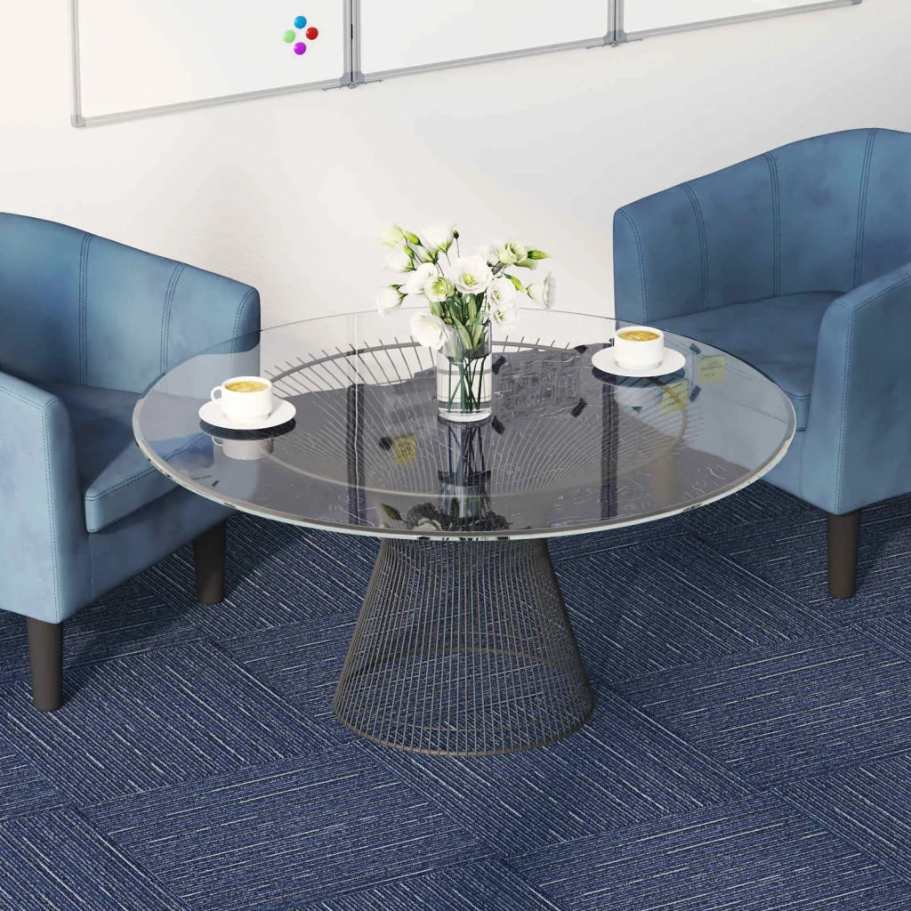 Piastrella per Tappeto Strisce Blu 50 x 50 cm 20 pz CFW6262779