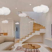 Decorazione per soffitto 4 pezzi - Nuvole artificiali - Tessuto artificiale - Sospensioni 3D - Design compatto - 15 x 15 x 15 cm - Decorazione a forma di nuvole