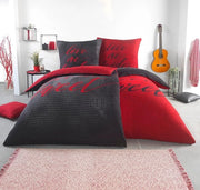 Set di coperte e cuscini in microfibra 4 pezzi per coppia con motivi invertibili | 2x coperta 135x200 + 2x cuscino 80x80 | Set di coperte e cuscini in microfibra 4 pezzi per coppia