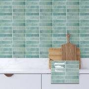 Decali per parete cucina, stick per parete cucina, metri per parete cucina, decorazione per casa, fondo, bagno, cucina (Blauo-verde)