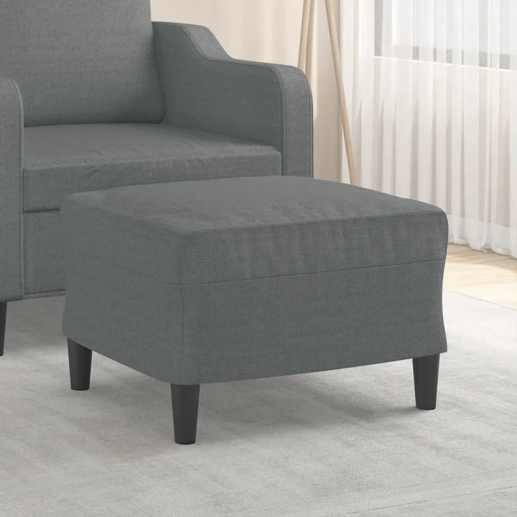 Poggiapiedi Grigio Scuro 60x50x41 cm in Tessuto 349280