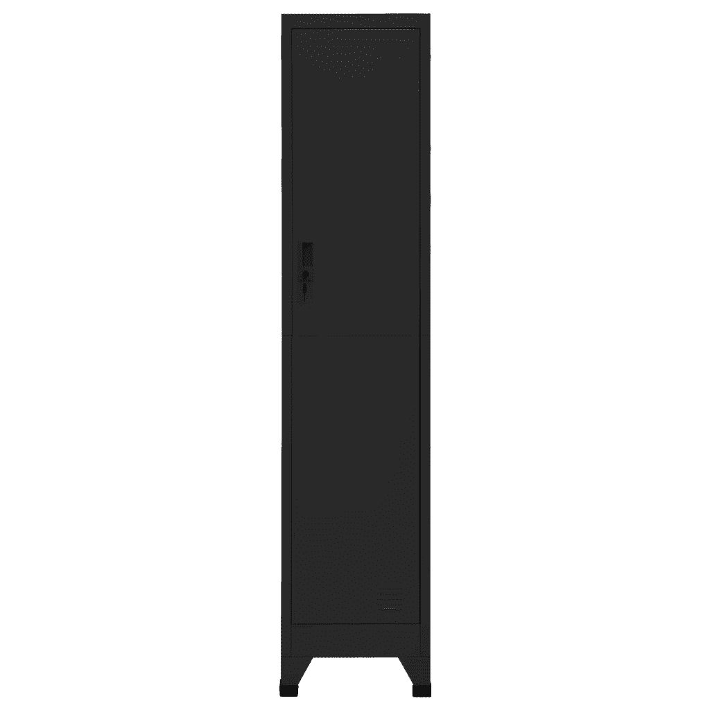 Armadietto con Serratura Nero 38x45x180 cm in Acciaio 339774